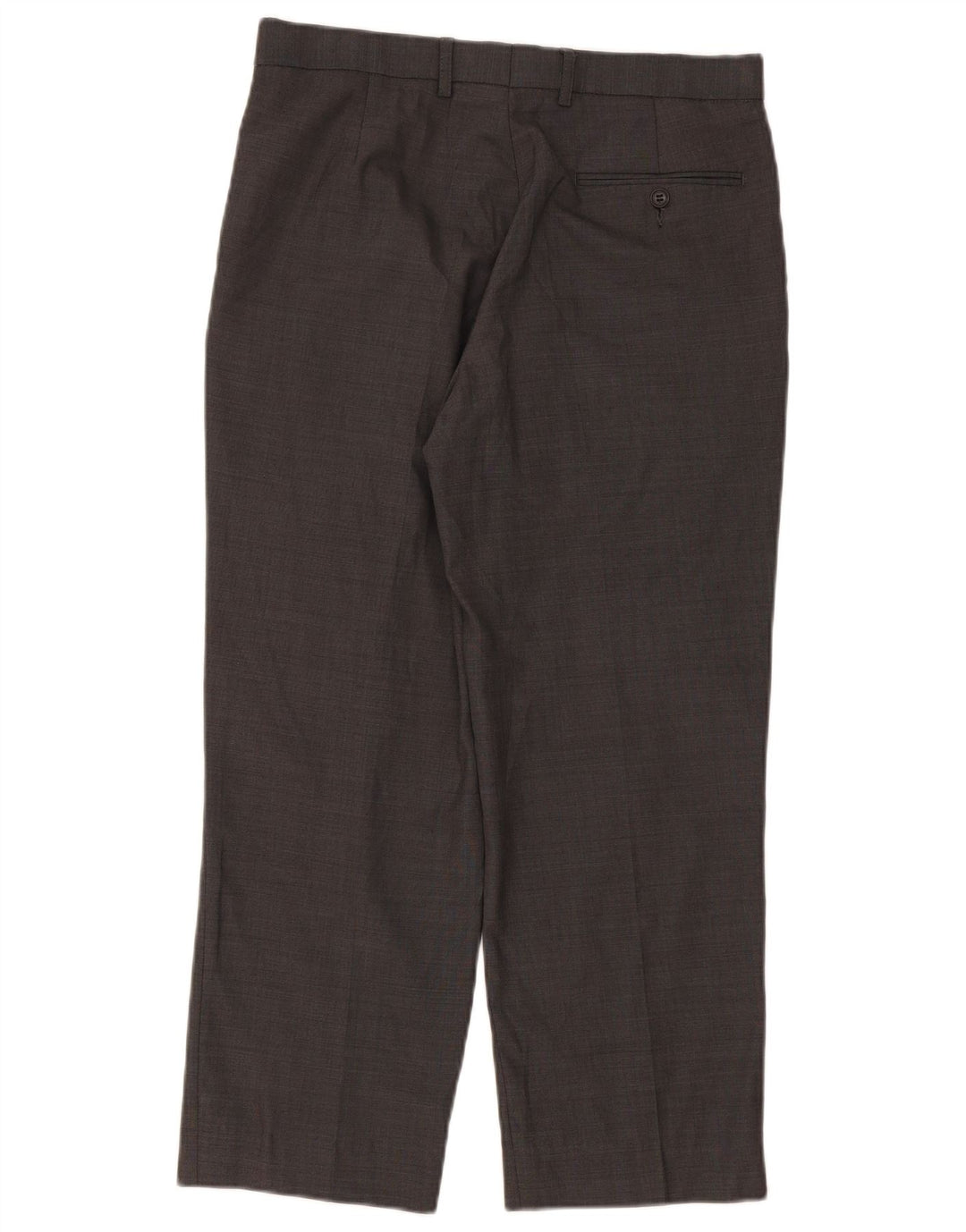Marks & Spencer Pantaloni de costum drepți croiți pentru bărbați L32 L26 Lână gri