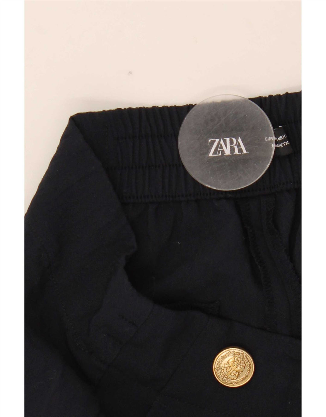 Pantaloni chino conici pentru femei Zara Mediu L28 L26 Poliester bleumarin