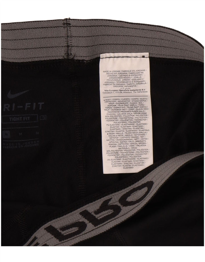 Leggings grafic Nike Dri Fit pentru bărbați, poliester mediu negru