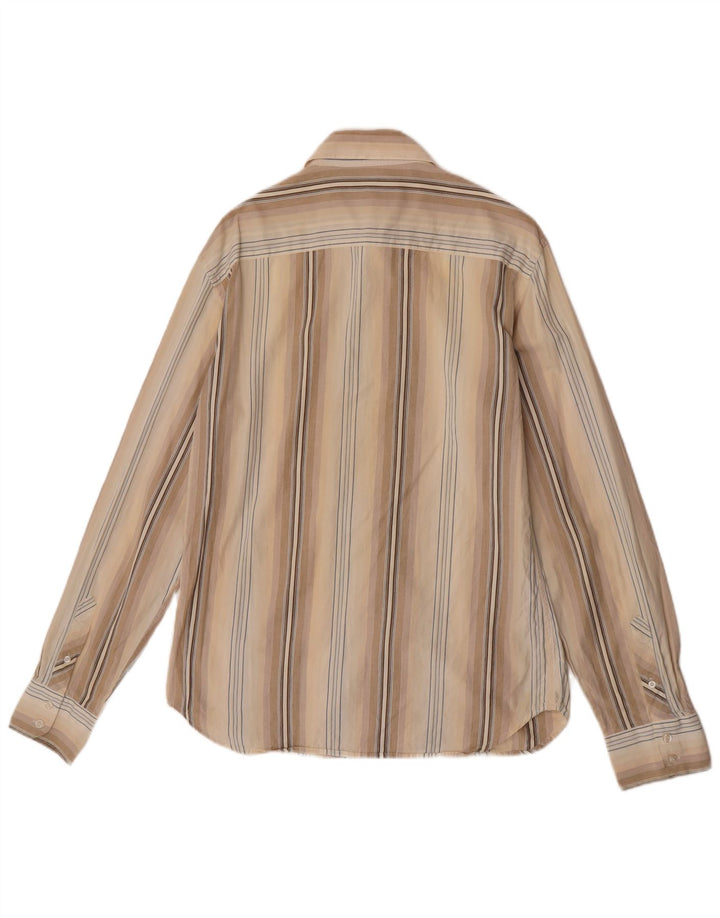 Cămașă pentru bărbați French Connection, bumbac cu dungi, bej mediu