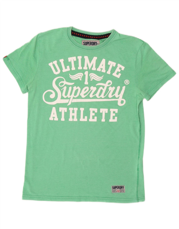 Tricou grafic pentru bărbați Superdry Top din bumbac verde mediu