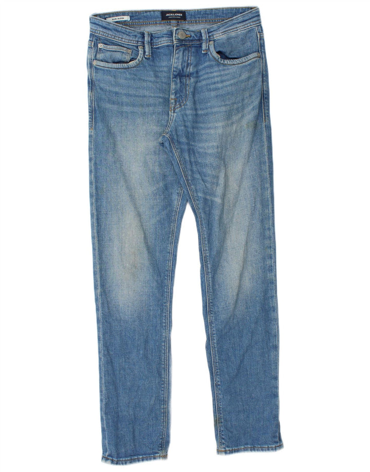 JACK & JONES Blugi GLENN Slim pentru bărbați W27 L30 Bumbac albastru