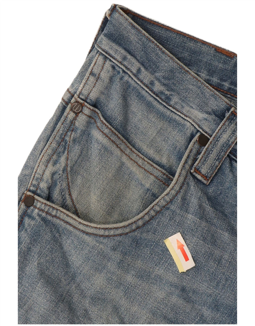 Pantaloni scurți Wrangler Floyd Denim W29, bumbac albastru mediu