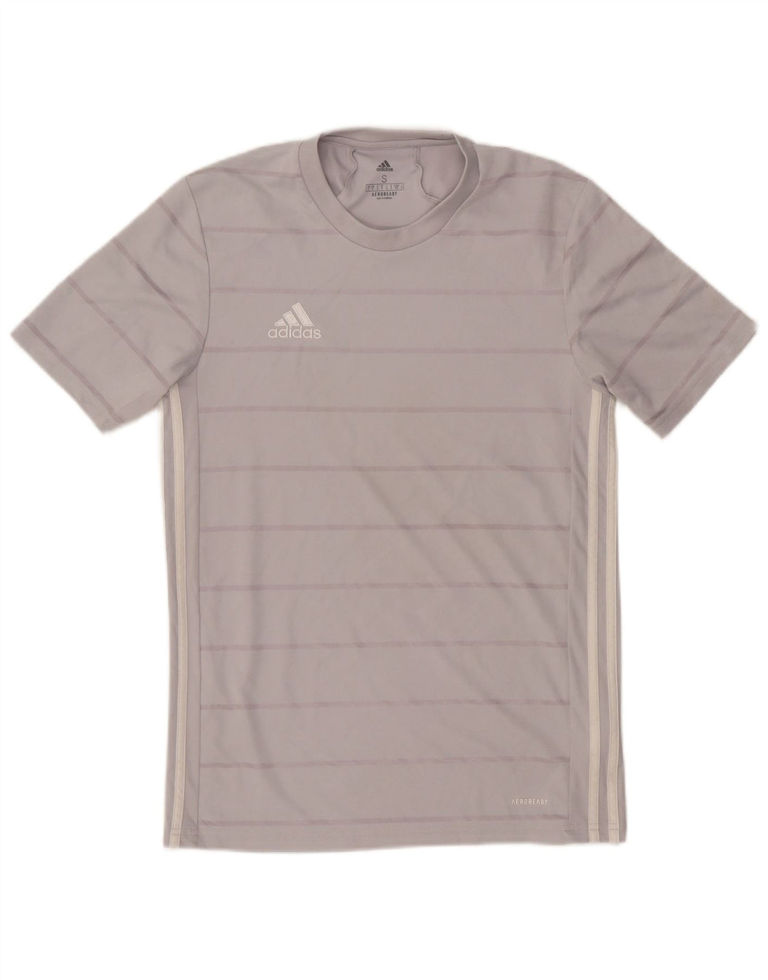 Tricou pentru bărbați Adidas Aeroready Top mic, gri, poliester cu dungi