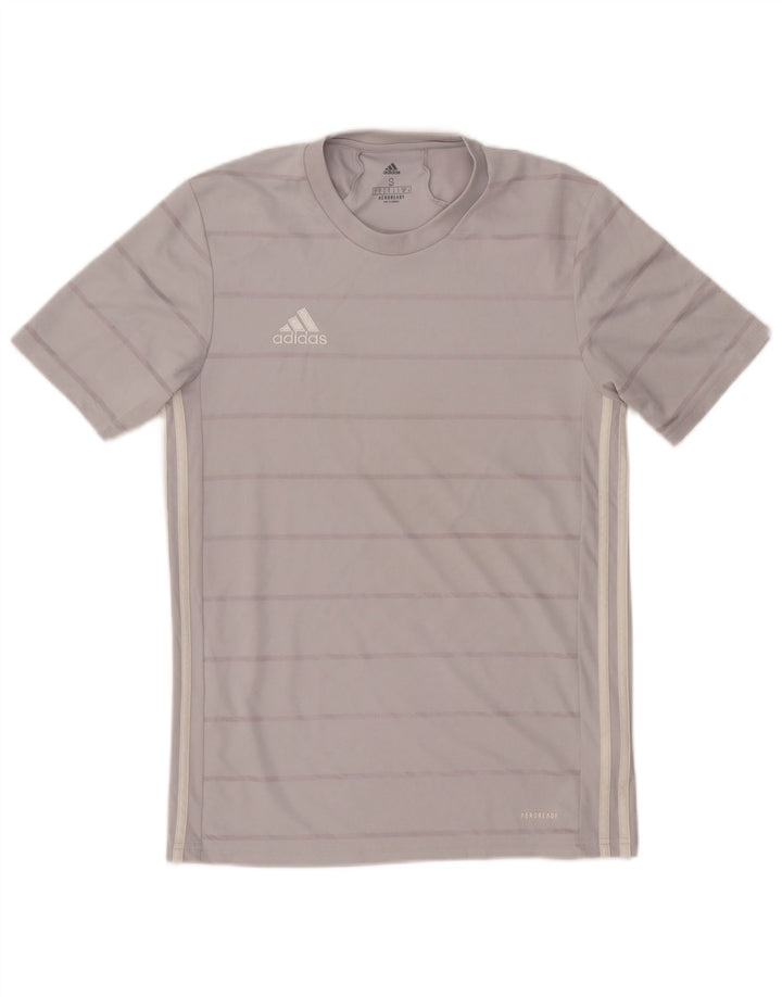 Tricou pentru bărbați Adidas Aeroready Top mic, gri, poliester cu dungi