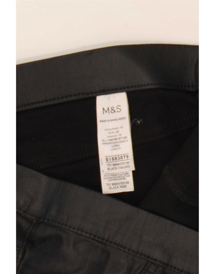 Leggings pentru femei Marks & Spencer UK 14 mare, negru, viscoză
