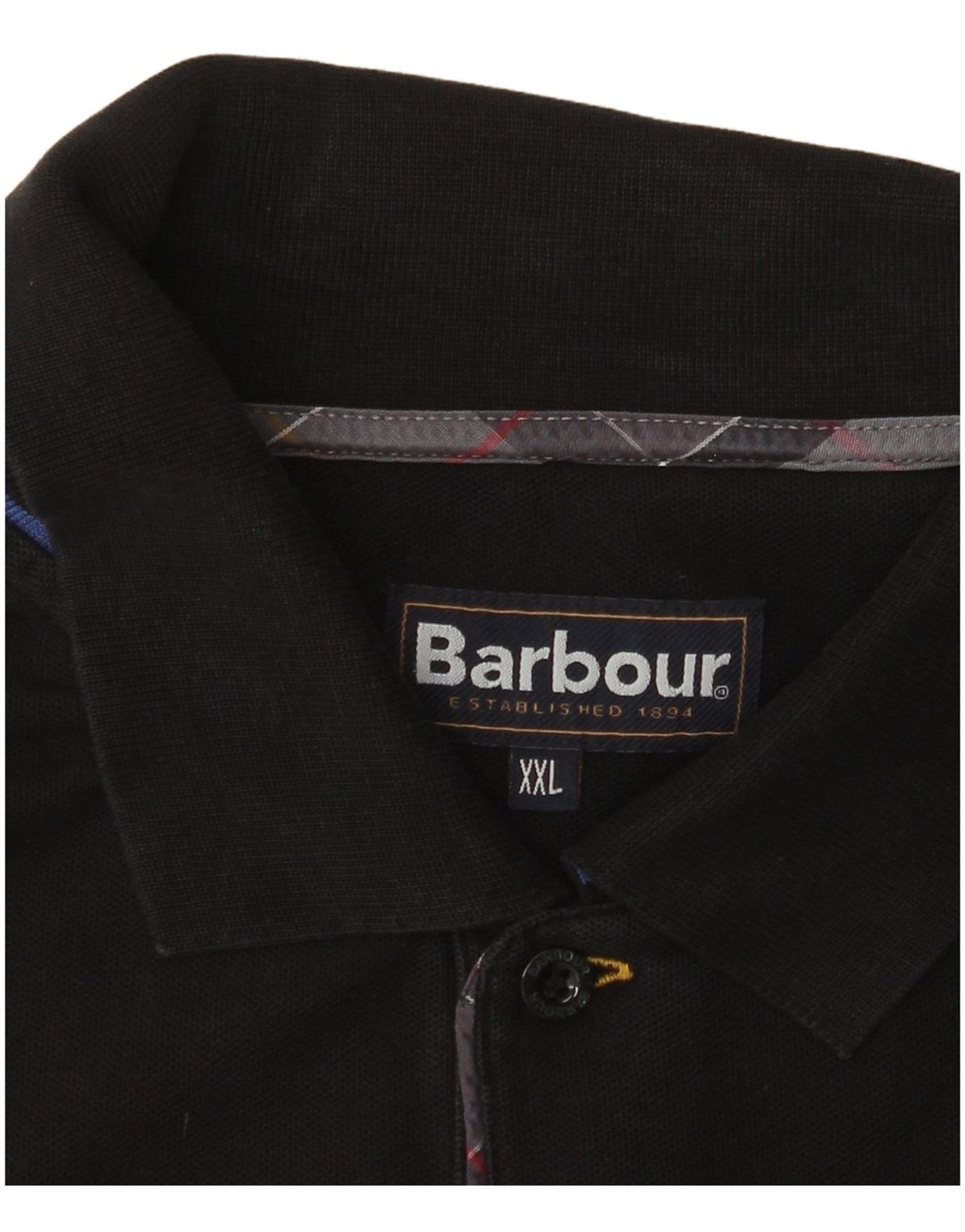 BARBOUR Tricou polo pentru bărbați 2XL bumbac negru
