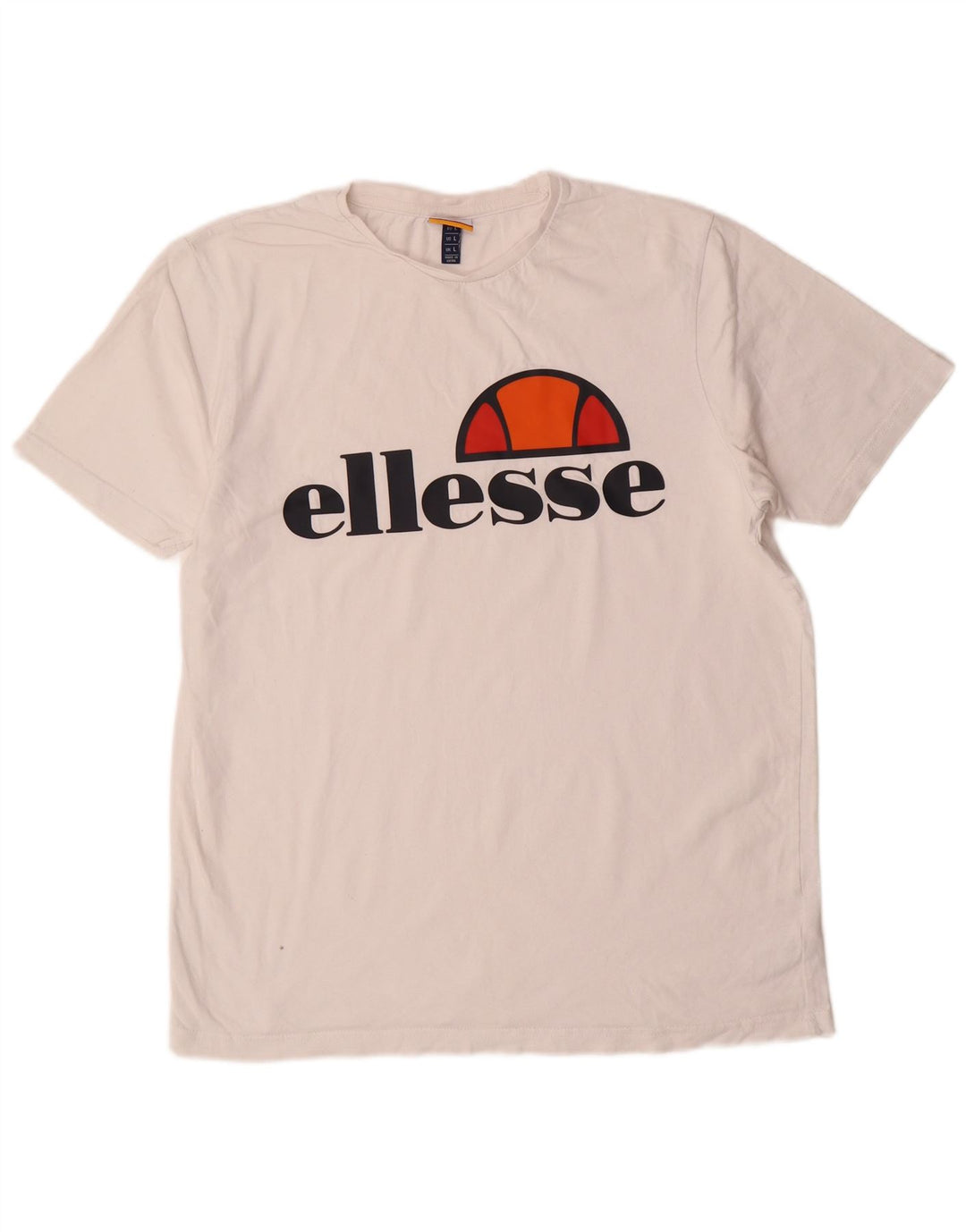 Tricou grafic ELLESSE pentru bărbați Top mare din bumbac alb
