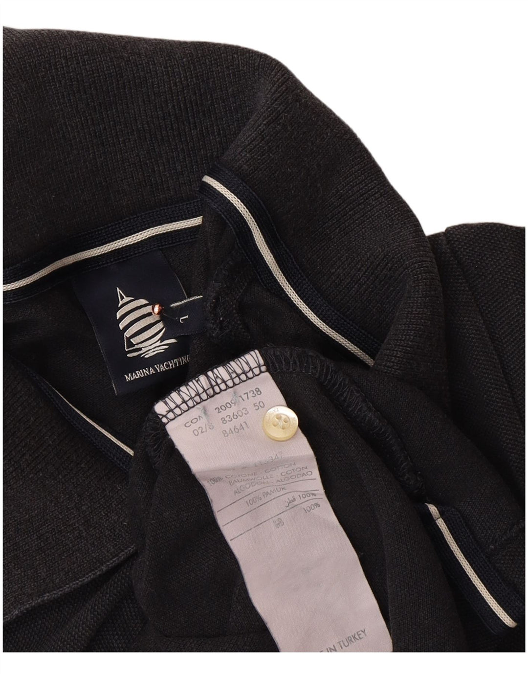 MARINA YACHTING Tricou polo pentru femei UK 14 mare bumbac negru