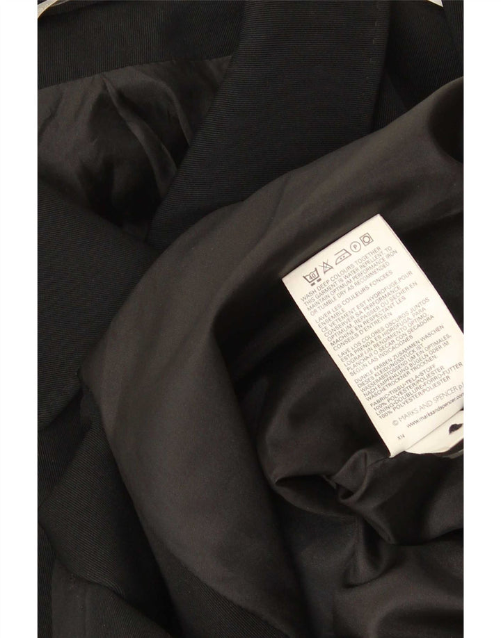 Palton pentru femei Marks & Spencer, cu ajustare standard, UK 16, mare, negru, poliester