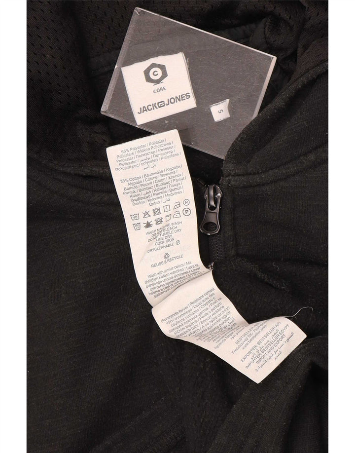 Pulover Jack & Jones pentru bărbați, cu fermoar și gât, poliester mic, gri