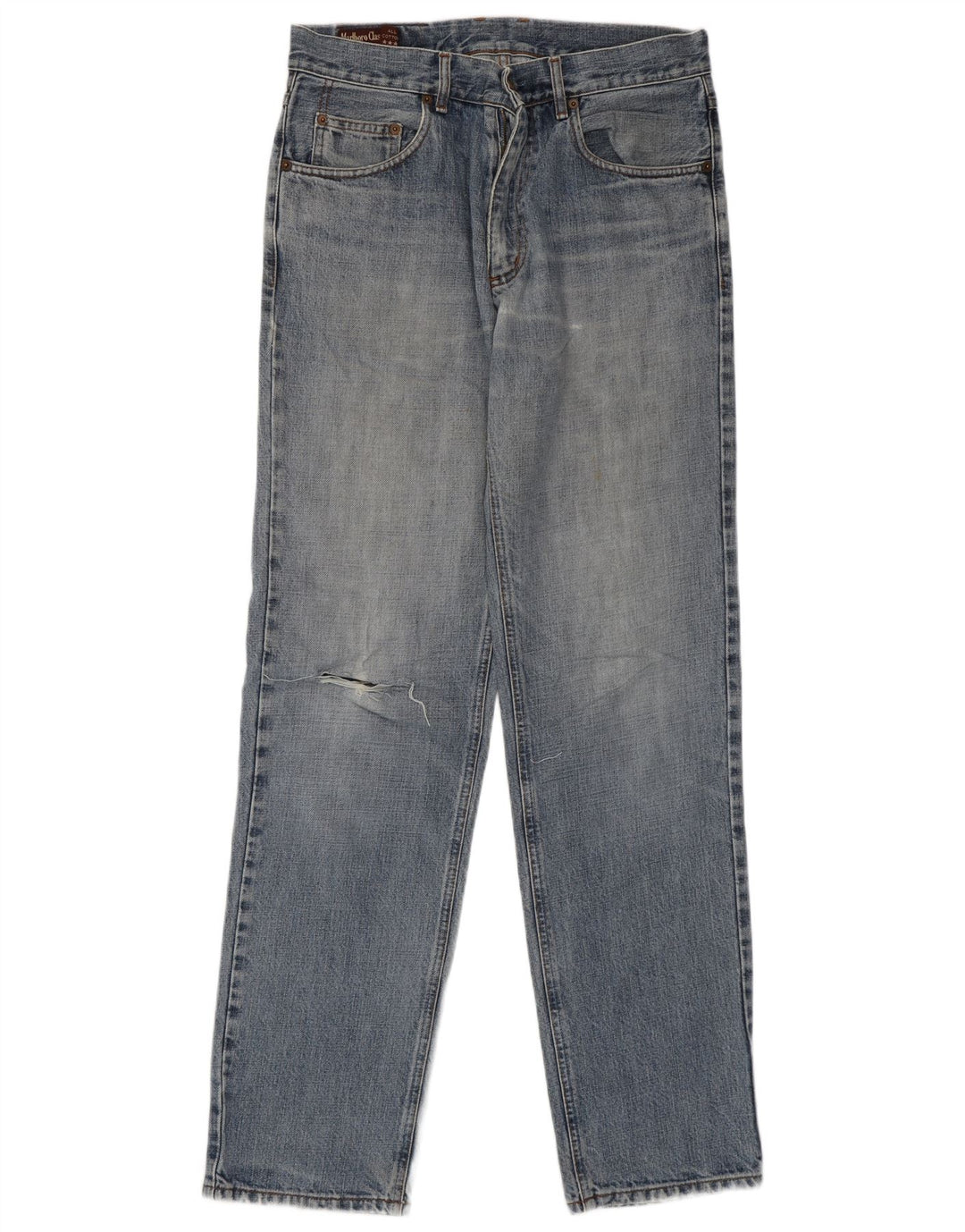 Marlboro Classics Blugi Distressed drepte pentru bărbați W32 L34 Bumbac albastru
