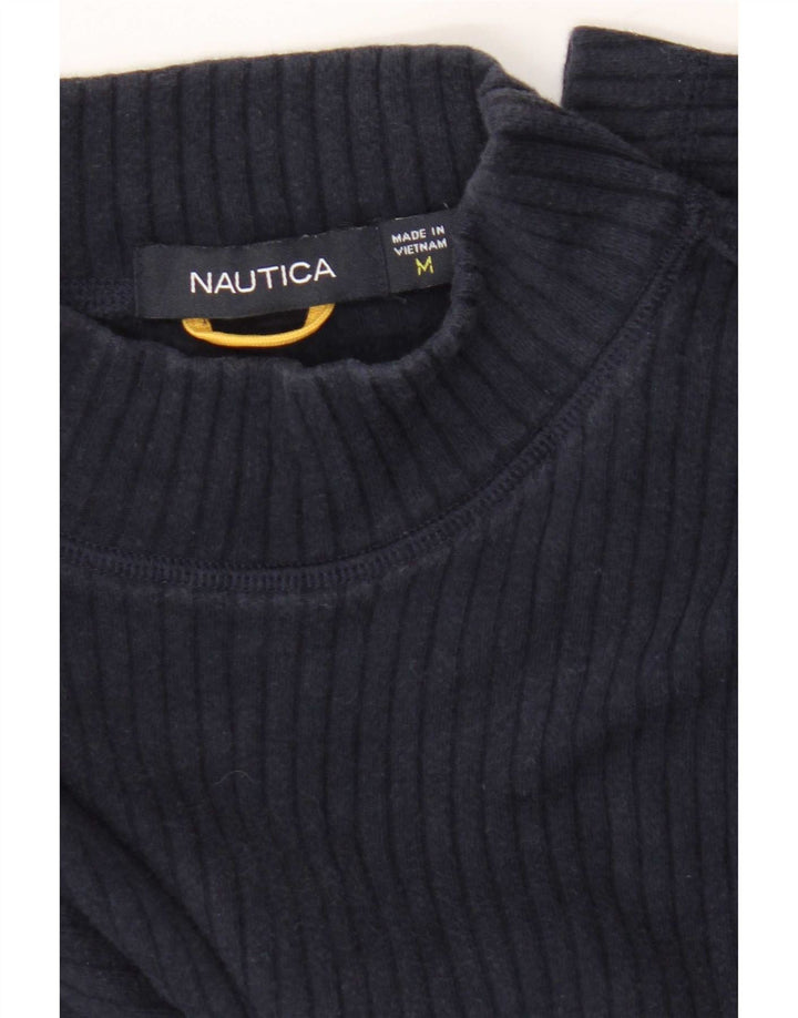 Top pentru bărbați Nautica cu mânecă lungă, mediu bleumarin, bumbac color bloc