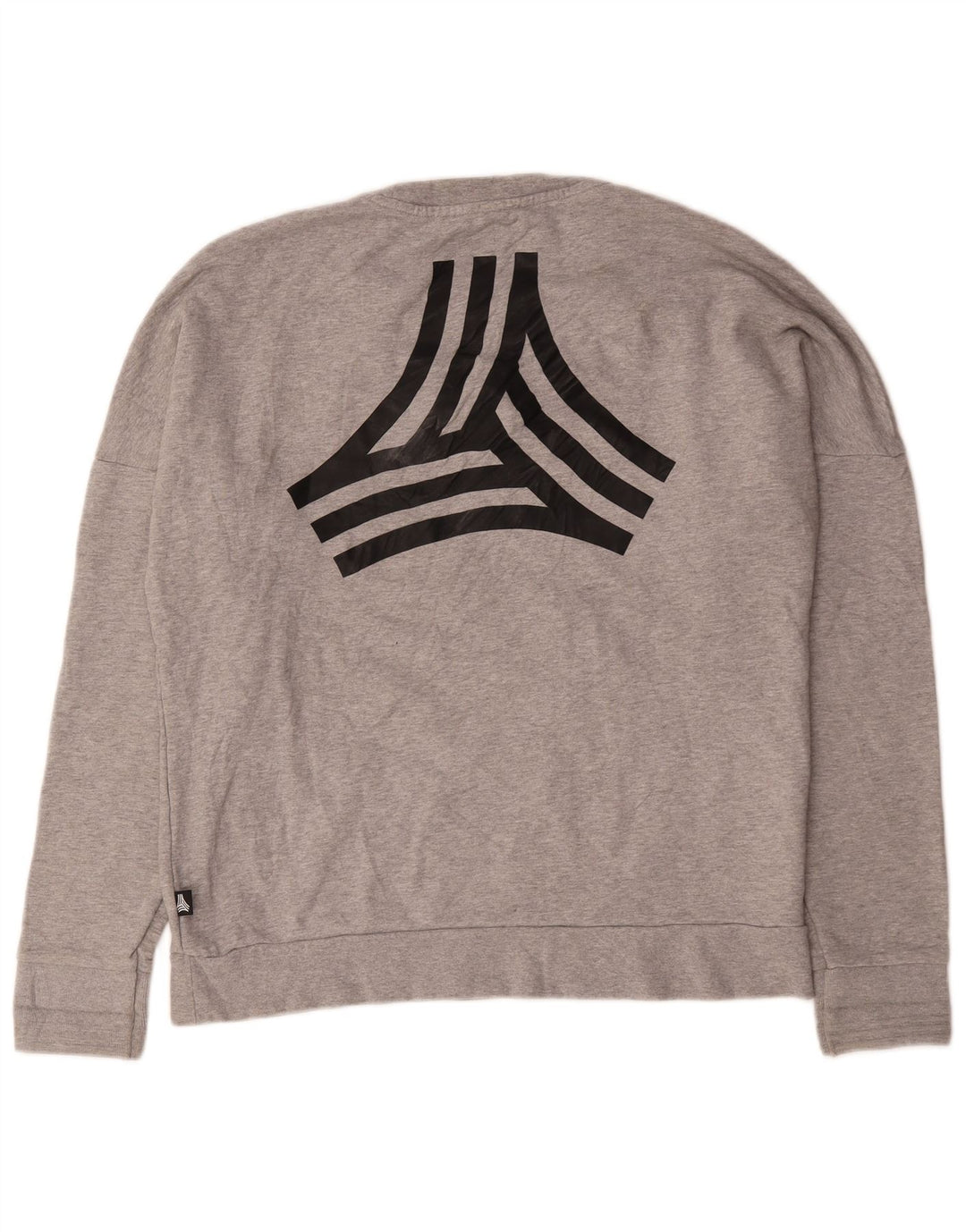 Hanorac grafic pentru bărbați Adidas Jumper mare, gri, bumbac cu pete