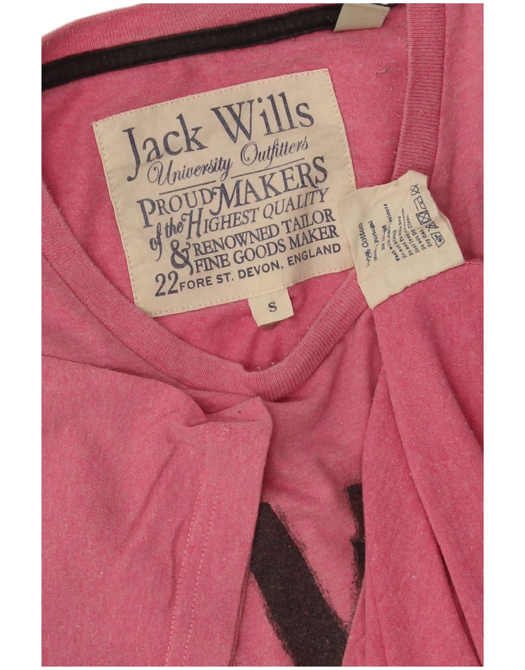 JACK WILLS Tricou grafic pentru bărbați Top mic din bumbac roz