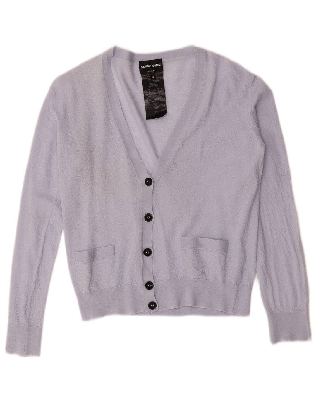 Pulover cardigan crop pentru femei Giorgio Armani IT 42 Lână violet mediu