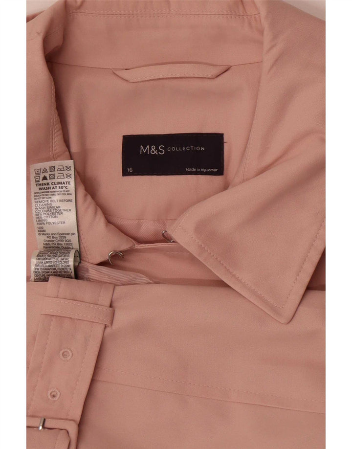 Marks & Spencer Trench pentru femei UK 16 Large Pink Poliester