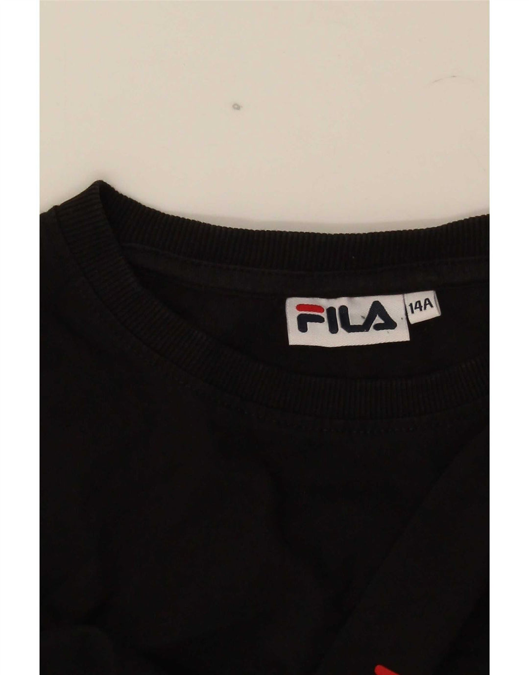 Tricou Băieți Fila Top 13-14 Ani Negru Dungi