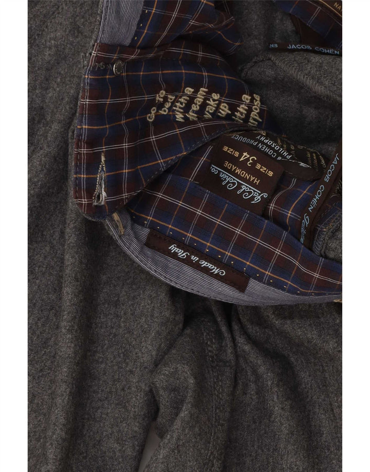 Jacob Cohen Pantaloni slim pentru bărbați L34 L31 Lână gri