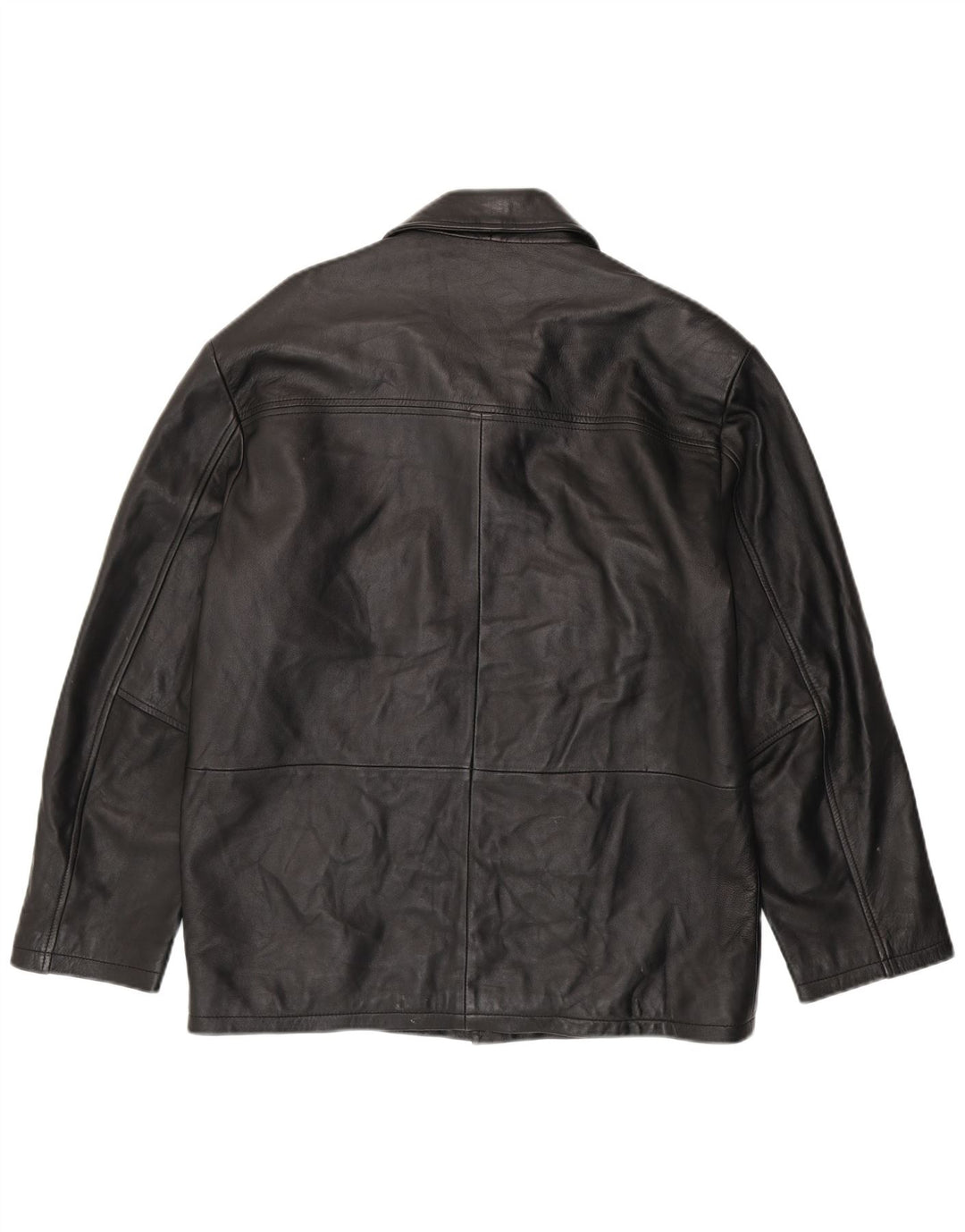Jachetă de piele vintage pentru bărbați UK 40, mare, neagră