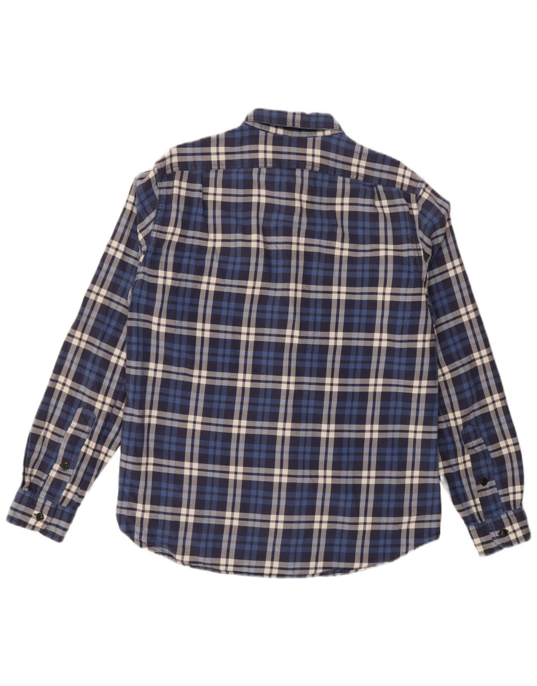 Cămașă de flanel pentru bărbați J. Crew, carouri albastre medii