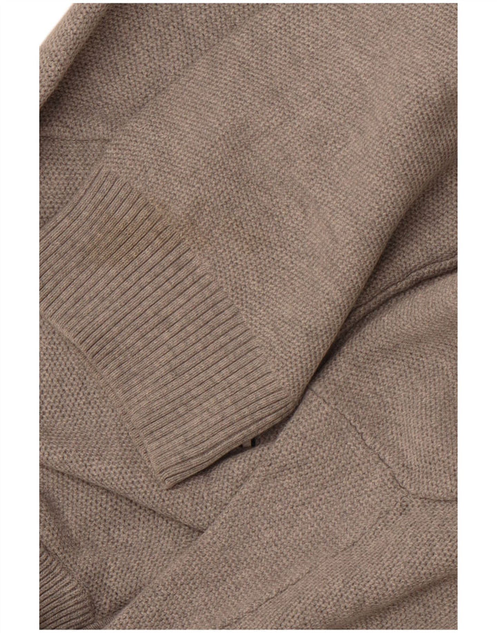 TOMMY HILFIGER Pulover pentru bărbați, cu fermoar, cu gât, bumbac XL, gri