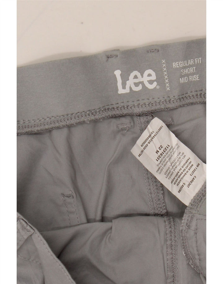 Pantaloni scurti cargo cu talie medie LEE pentru femei, cu talie normală, US 22 3XL W42, bumbac gri