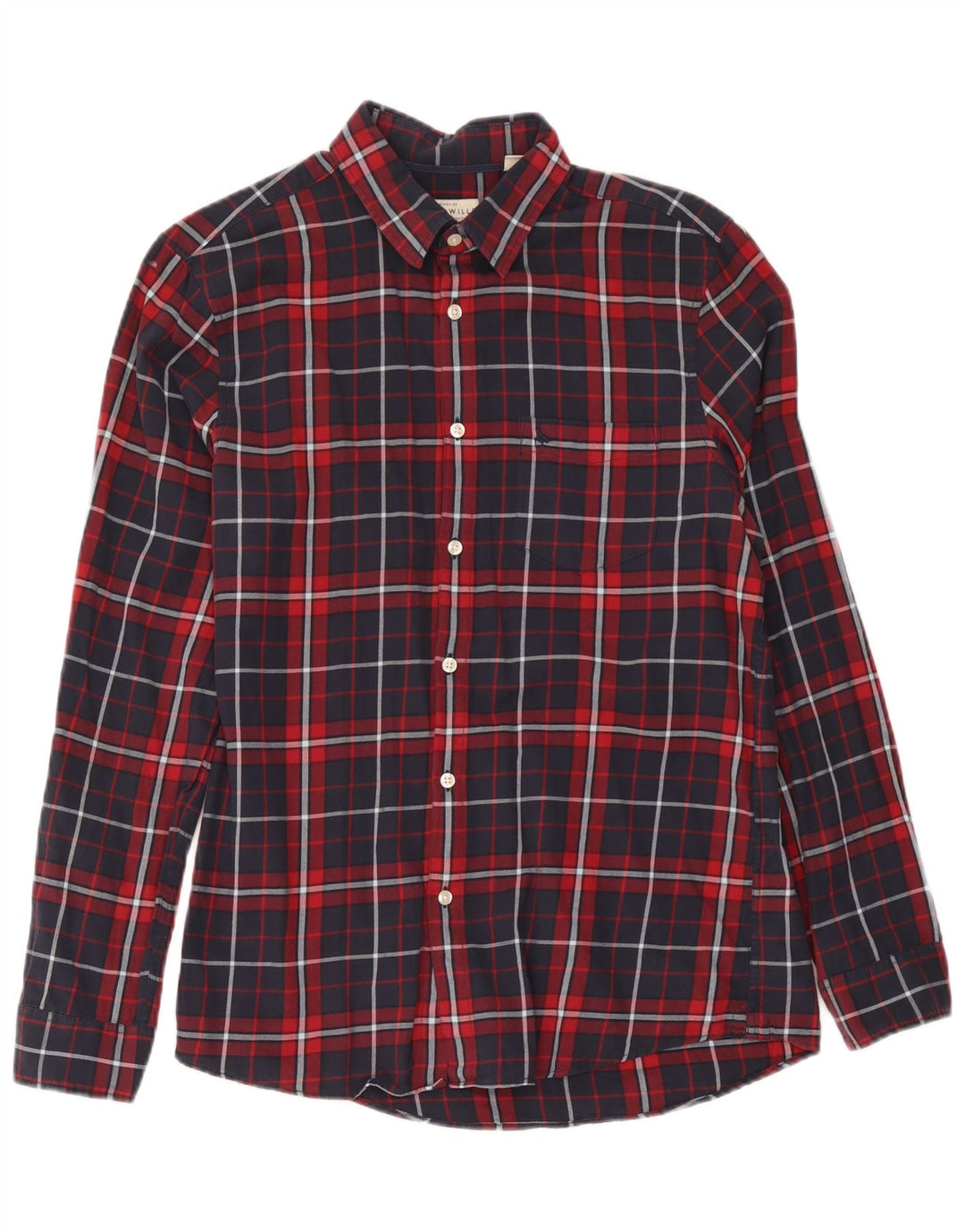 Cămașă de flanel Jack Wills pentru bărbați, din bumbac cu carouri, albastru mediu