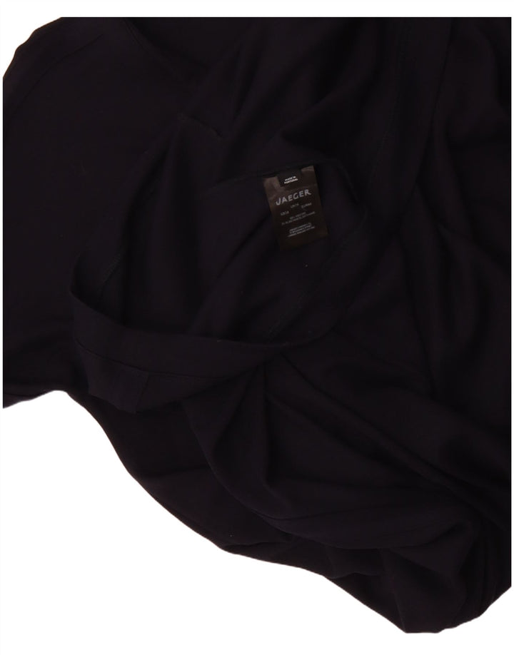 Rochie de bază cu mânecă lungă pentru femei Jaeger UK 16 mare, viscoză bleumarin