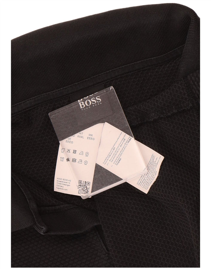 Tricou polo pentru bărbați Hugo Boss 3XL, bumbac negru