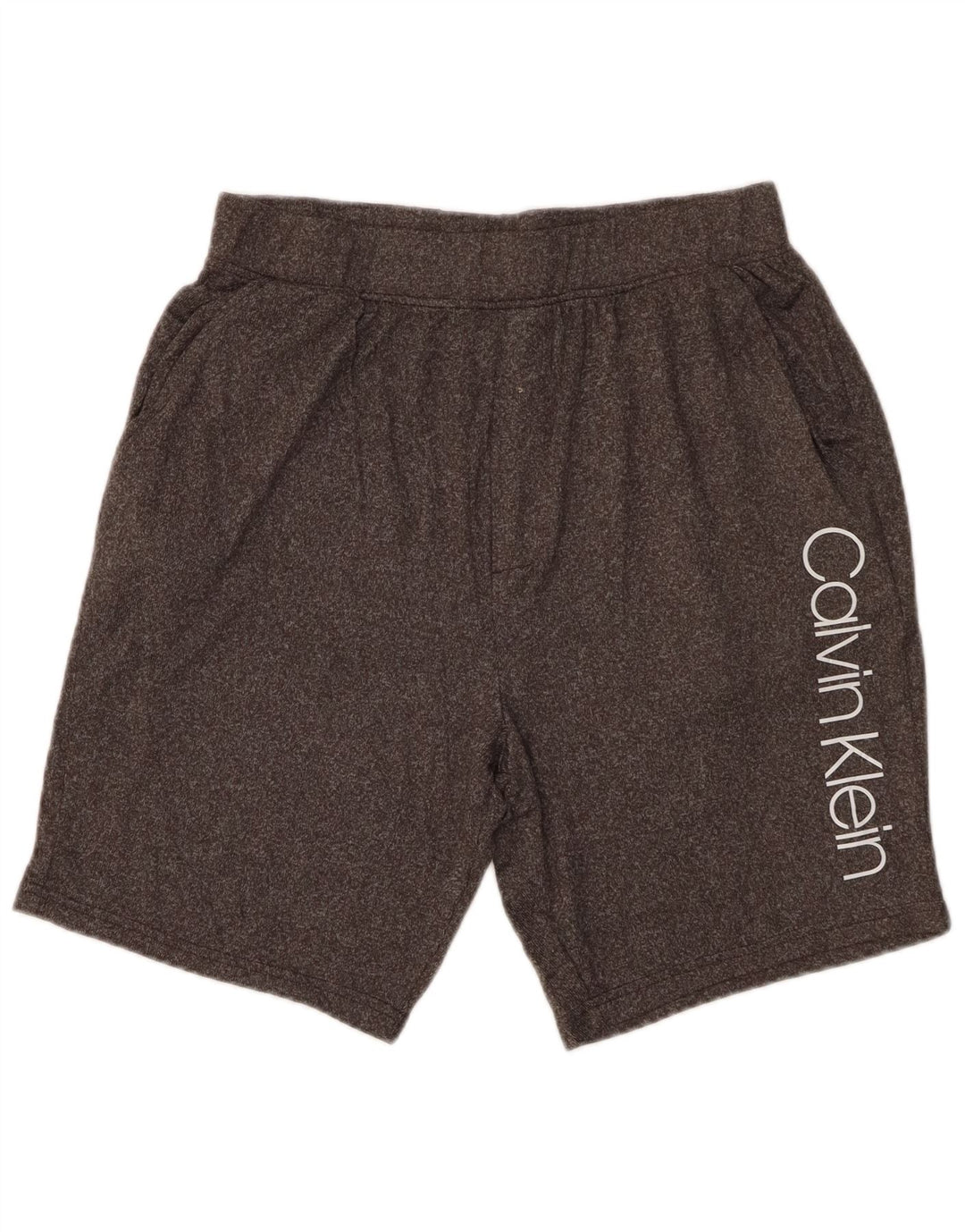 Pantaloni scurți sport grafic CALVIN KLEIN pentru bărbați, poliester, gri mediu