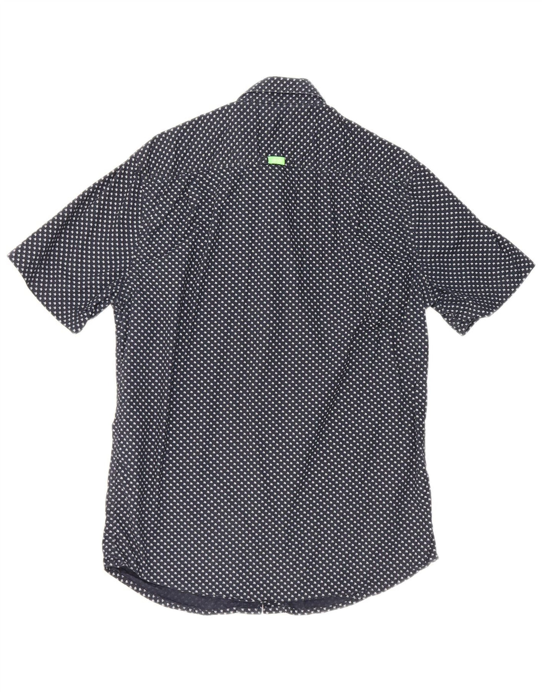 Cămașă cu mânecă scurtă pentru bărbați Superdry, bumbac geometric albastru mediu