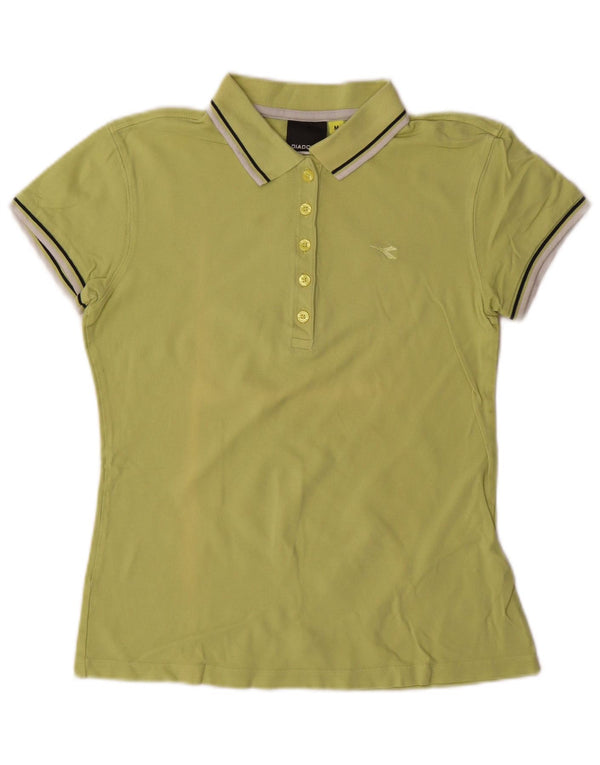 Tricou polo Diadora pentru femei UK 12, bumbac verde mediu