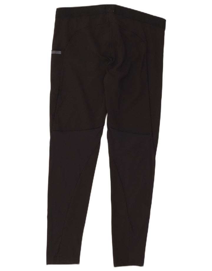Leggings crop pentru femei ADIDAS UK 12 Medium Black Nylon