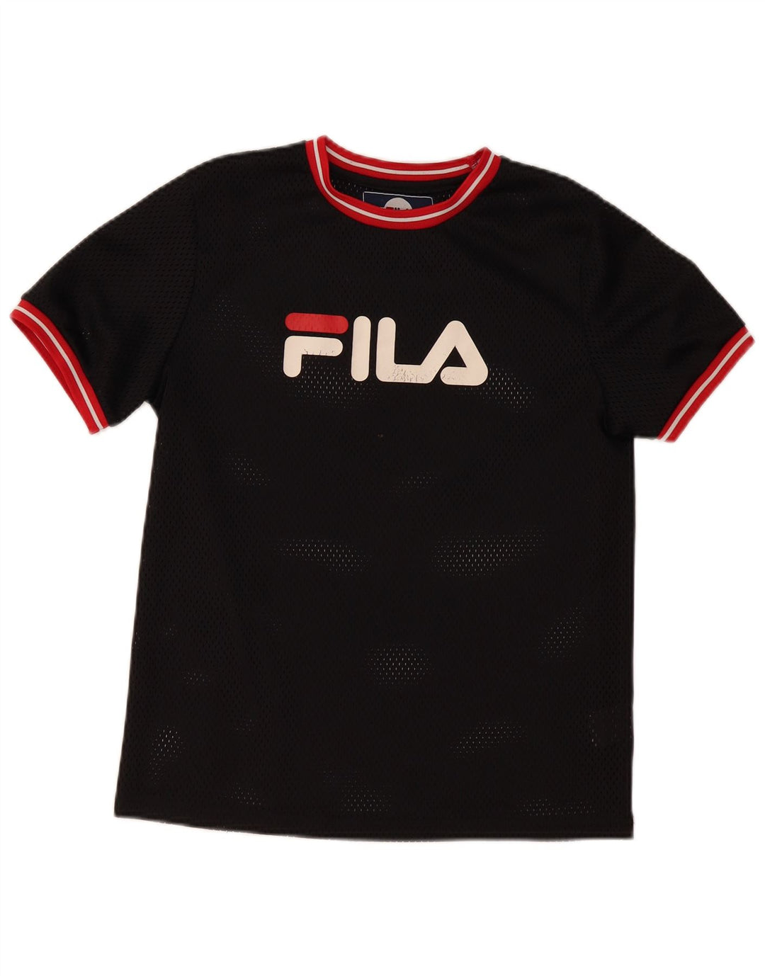 Tricou grafic FILA pentru baieti Top 13-14 ani poliester negru