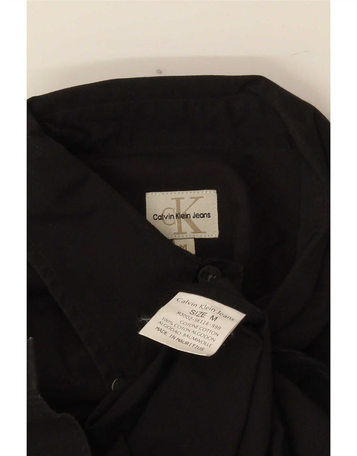 Cămașă pentru bărbați Calvin Klein Jeans, bumbac negru mediu