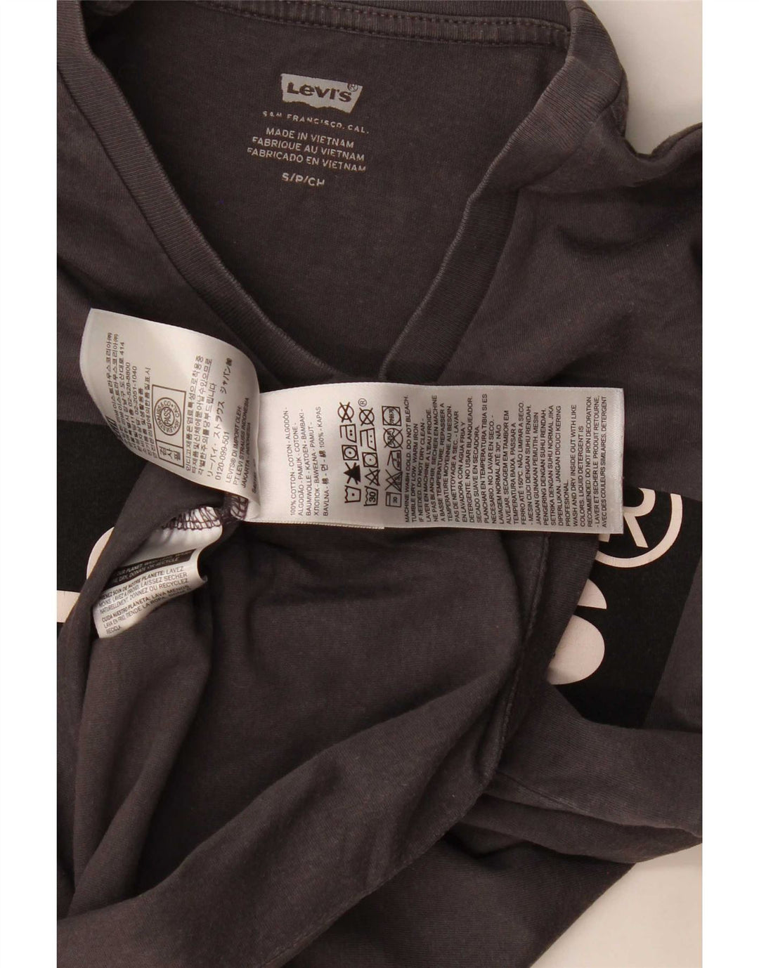 Tricou grafic pentru bărbați Levi's Top mic, gri, bumbac
