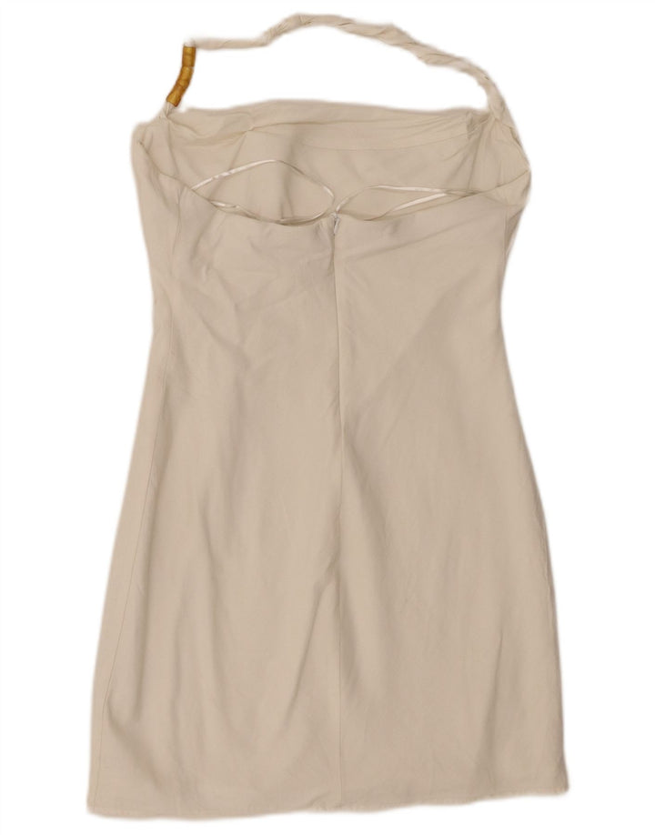 Rochie mini pentru femei Zara UK 14, mare, albă, viscoză