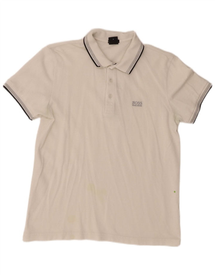 Tricou polo pentru bărbați Hugo Boss, alb mediu