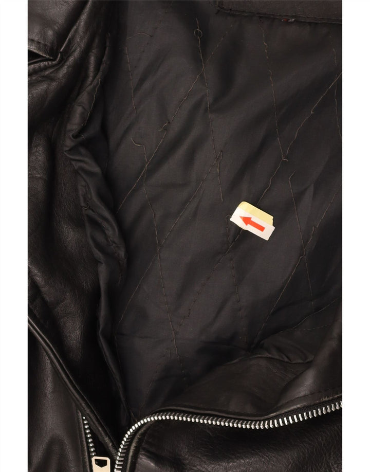 Jachetă motociclist din piele pentru bărbați VINTAGE UK 36 Small Black