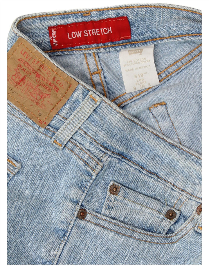 LEVI'S Womens 519 Low Flared Jeans US 9 Medium W30 L27 Blue Cotton