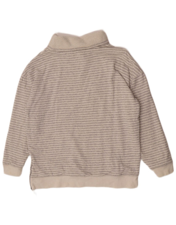 Pulover Jumper pentru femei cu gât rulat Joules UK 12 Medium Grey Pinstripe