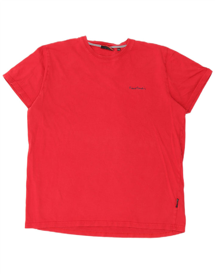 Tricou pentru bărbați Pierre Cardin Top 2XL bumbac roșu