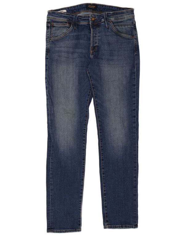 Blugi Jack & Jones GLENN Slim pentru bărbați W32 L32 bumbac albastru