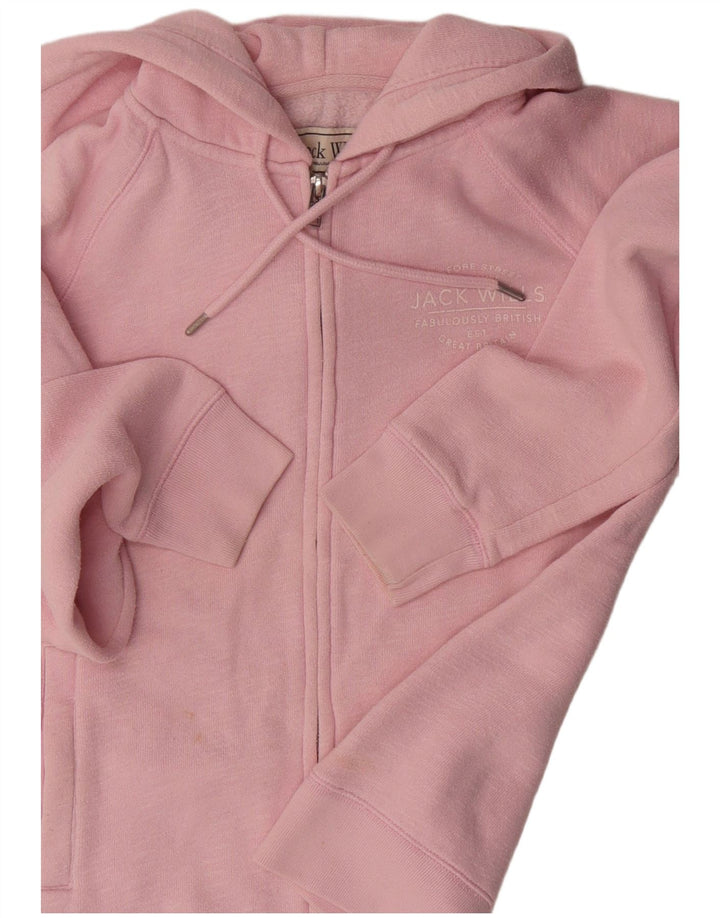 Pulover Jack Wills pentru femei, cu fermoar, UK 12, bumbac roz mediu