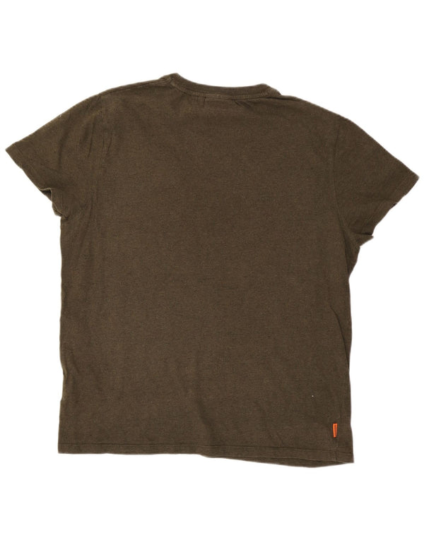 Tricou pentru bărbați Superdry Top 2XL Kaki Bumbac