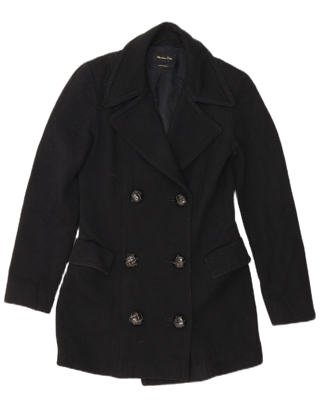 Massimo Dutti Jachetă Blazer Femeie Dublu Breasted EU 36 XS Poliamidă Neagră