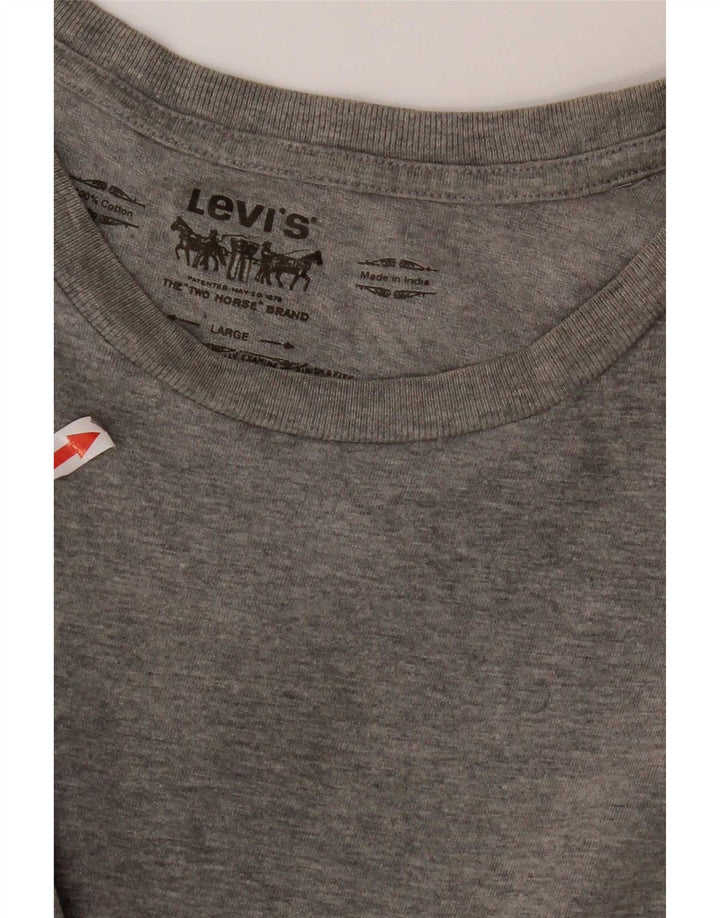 Tricou pentru bărbați Levi's Top mare bumbac gri