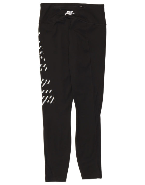 Leggings Nike Dri Fit Graphic pentru femei UK 8 Small Black