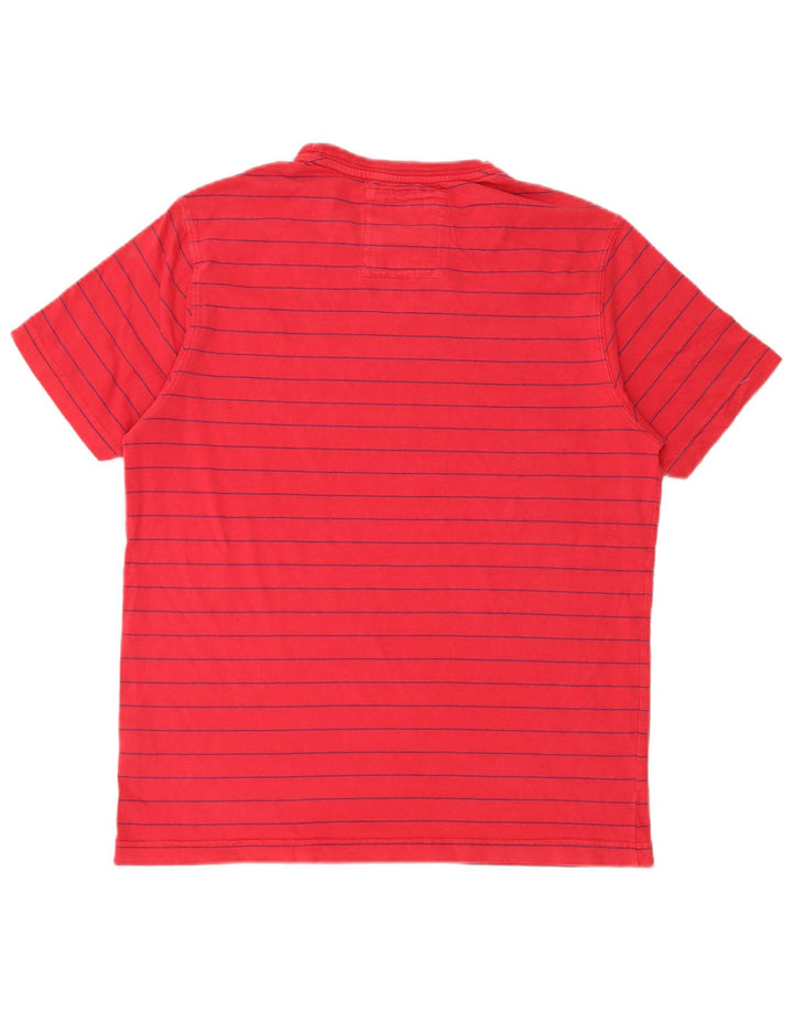 Crew Clothing Tricou pentru bărbați Top Bumbac cu dungi roșii medii